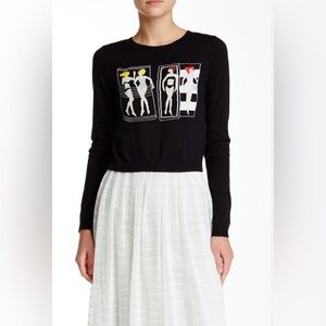 Alice + Olivia Babes Cropped Sweater